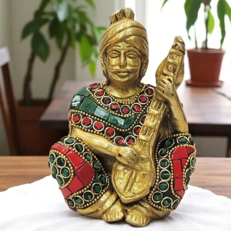 Brass Male Musical Figurine, 4.5 inch, design BS1830-C