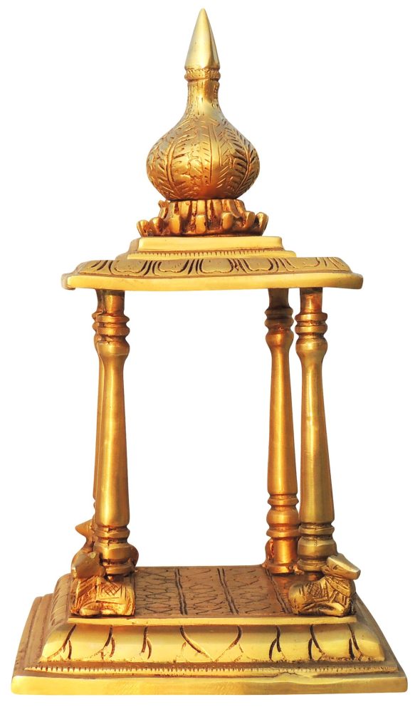 Brass Mandir for Home (Pooja Temple), 13 inch, brass, Vedikcraft Moradabad