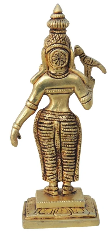 Meenakshi Devi Idol in Brass, 7.5 inch