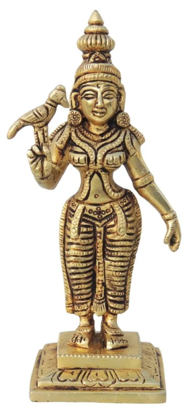 Meenakshi Devi Idol in Brass, 7.5 inch – for Home Mandir