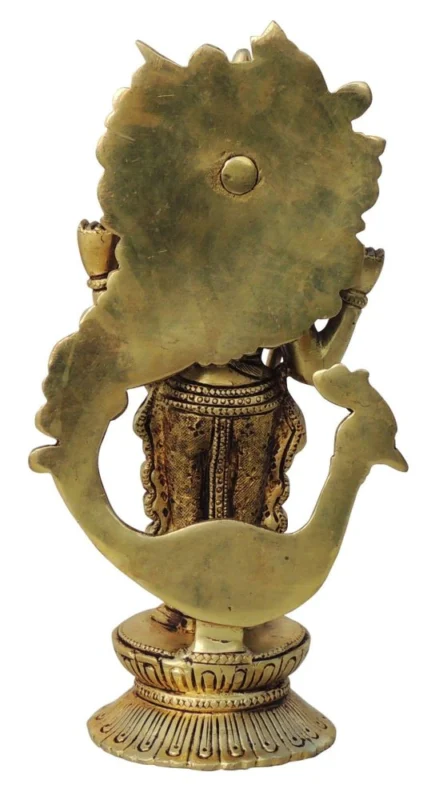 Kartikeya Idol in Brass (Murugan), 9.5 inch