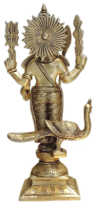 Kartikeya Idol in Brass (Murugan), 11.5 inch, 2.46 kg