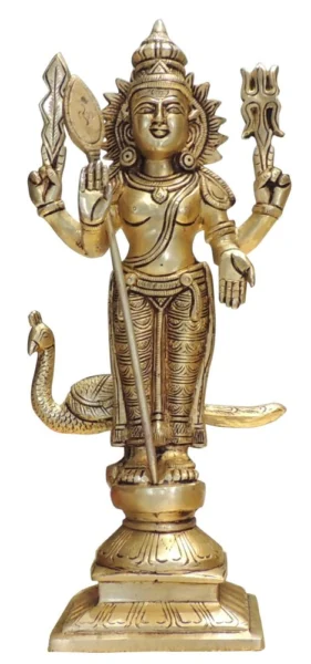 Kartikeya Idol in Brass (Murugan), 11.5 inch, 2.46 kg, brass, Vedikcraft Moradabad