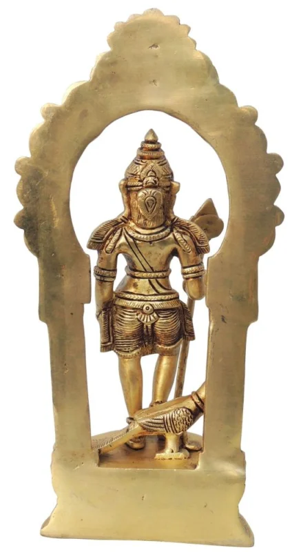 Kartikeya Idol in Brass (Murugan), 11.5 inch, 2.94 kg