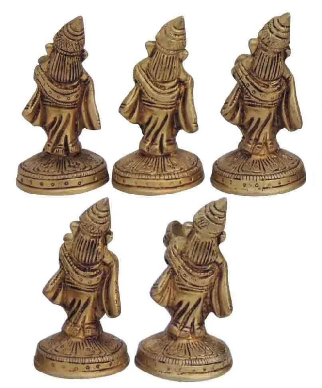 Ganesh Ji Idol in Brass (Musical), 3.5 inch