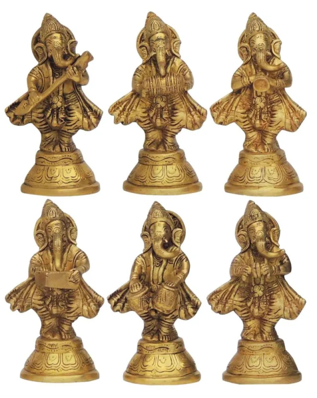 Ganesh Ji Idol in Brass (Musical), 4.74 kg