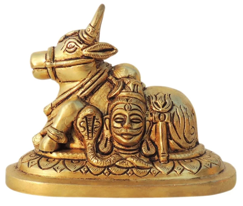 Nandi Idol in Brass, 4 inch, 850 g