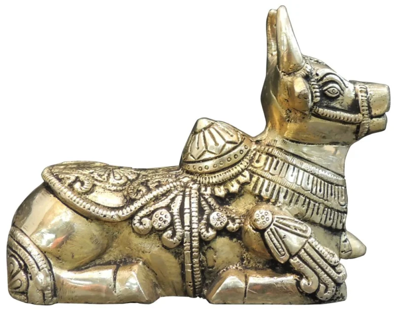 Nandi Idol in Brass, 5 inch, 1.36 kg