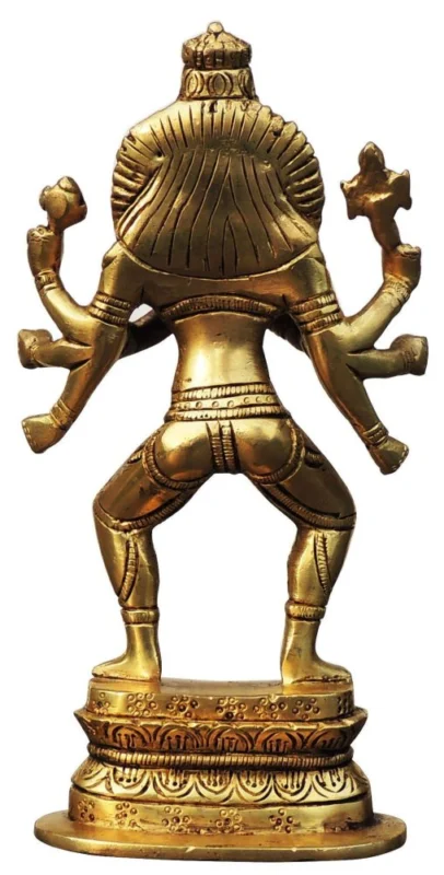 Narasimha Idol in Brass (Narsingh), 7.2 inch