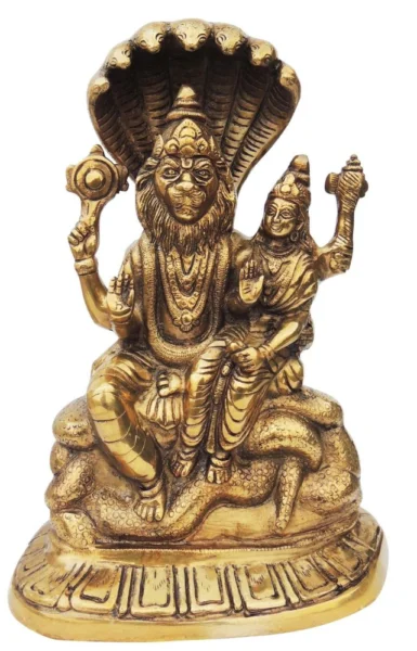 Narasimha Idol in Brass (Narsingh), 12.5 inch, brass, Vedikcraft Moradabad