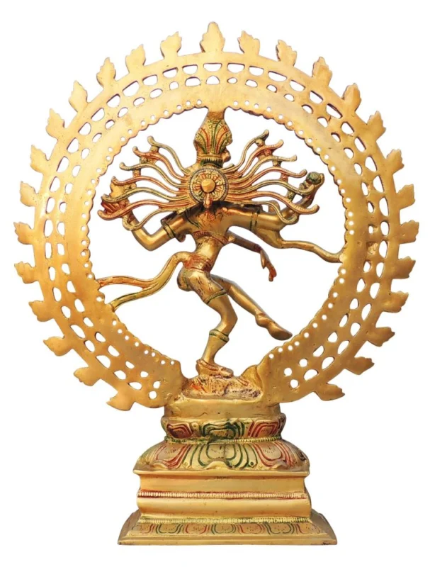 Shiv Ji Idol in Brass, Dancing (Nataraja), 17.3 inch