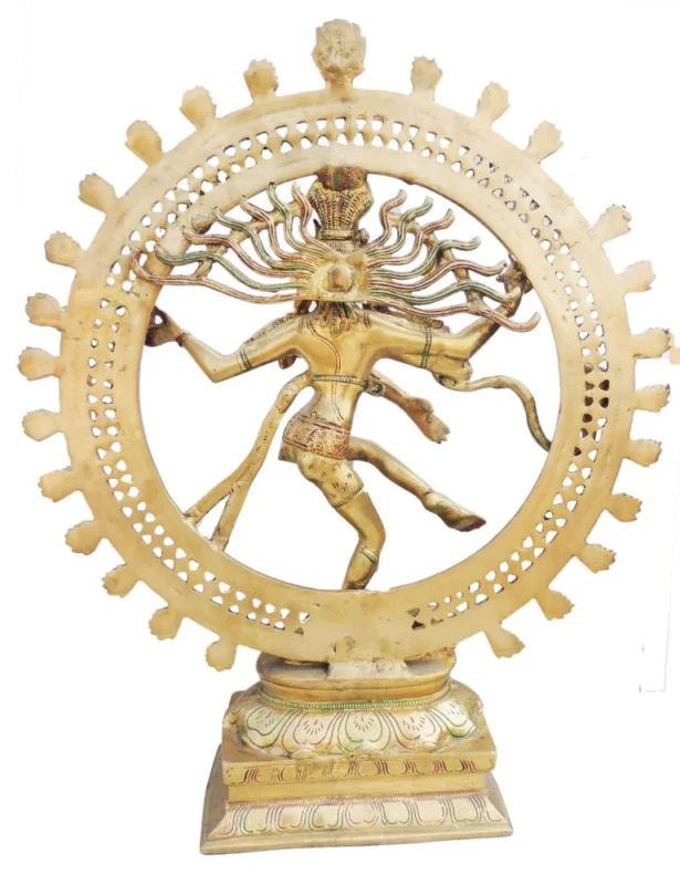 Shiv Ji Idol in Brass, Dancing (Nataraja), 23 inch