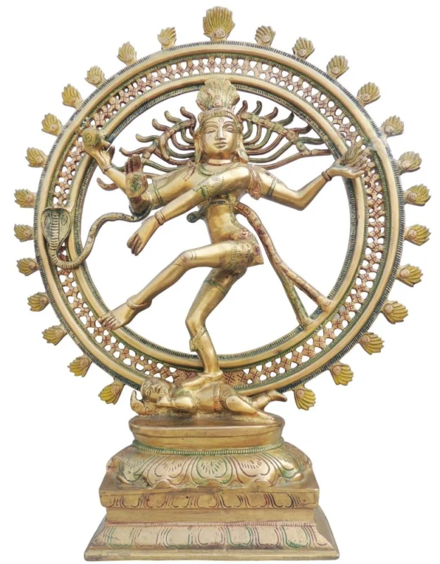 Shiv Ji Idol in Brass, Dancing (Nataraja), 23 inch – for Temple and Entrance