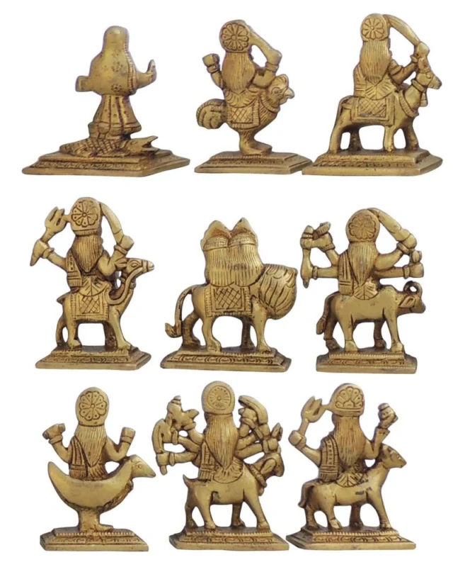 Durga Maa Idol in Brass (Nau Nine), 1.96 kg