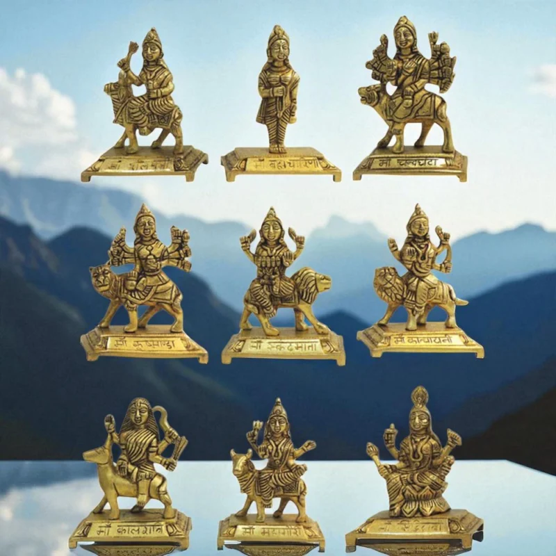 Durga Maa Idol in Brass (Nau Nine), 5.28 kg