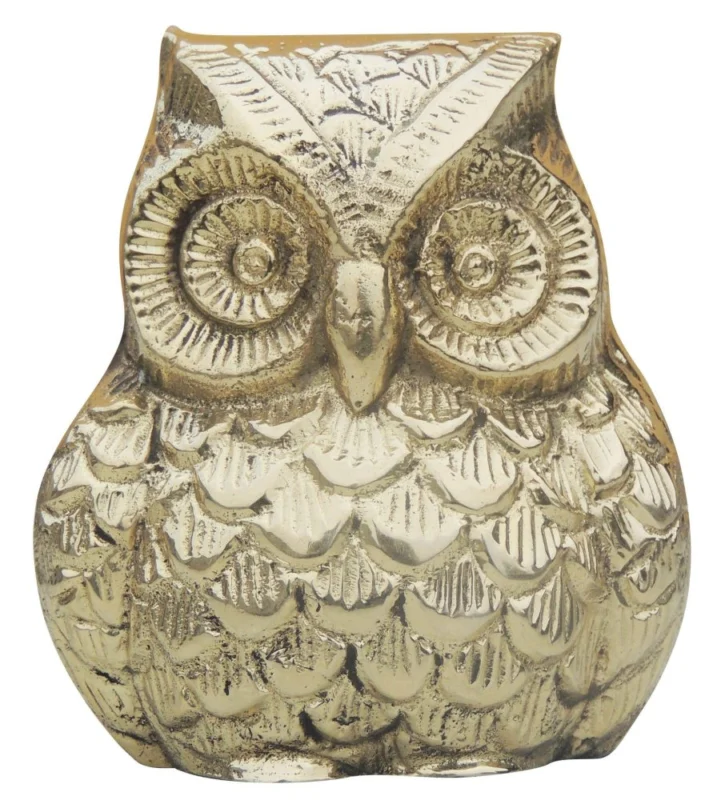 Brass Owl Showpiece, 3.5 inch – for Table Décor