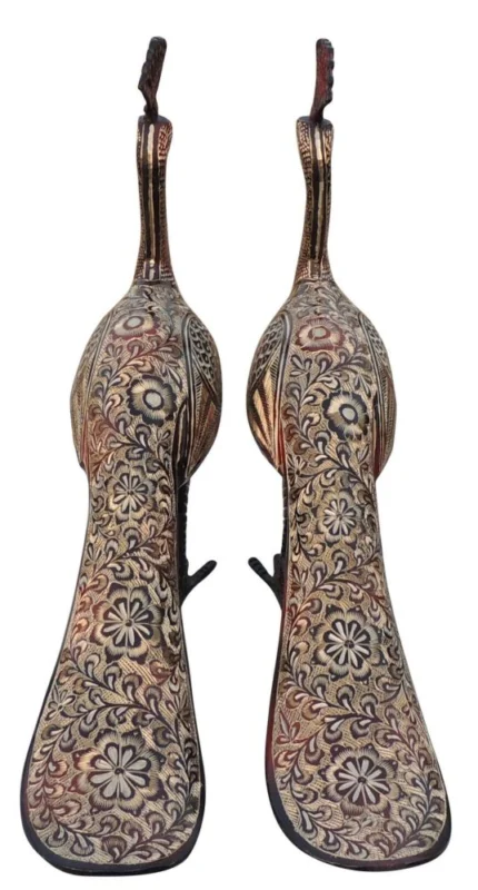 Brass Peacock Showpiece Pair, 13 inch, design AN251-D