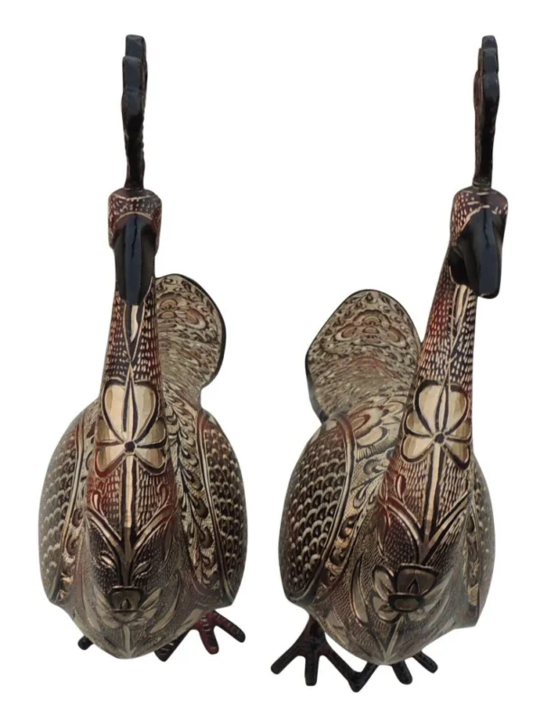 Brass Peacock Showpiece Pair, 22 inch
