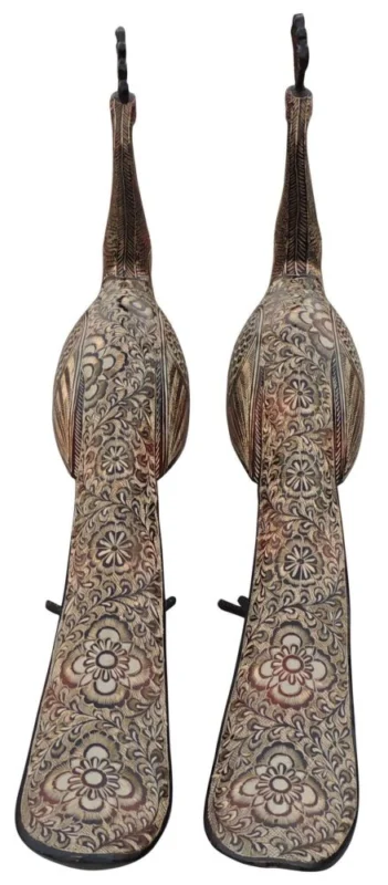 Brass Peacock Showpiece Pair, 22 inch