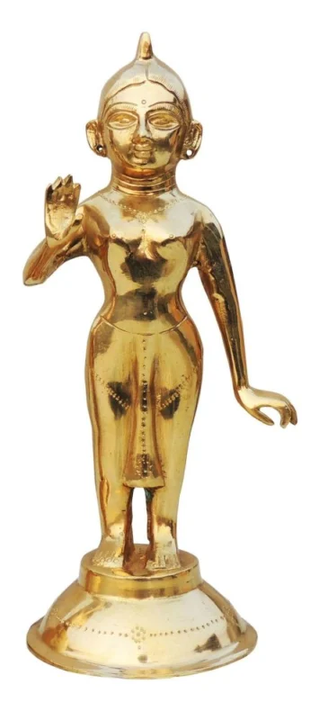 Radha Krishna Idol in Brass, 11.2 inch