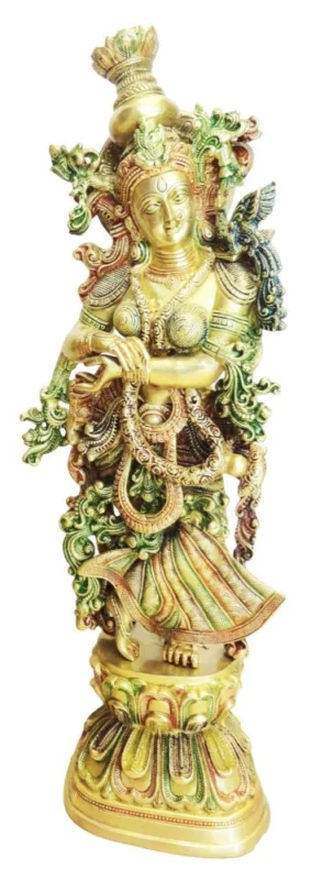Radha Krishna Idol in Brass, 29 inch, design BS073-R