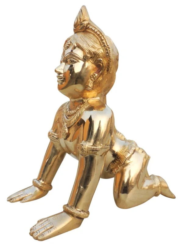 Radha Krishna Idol in Brass, 12.2 inch
