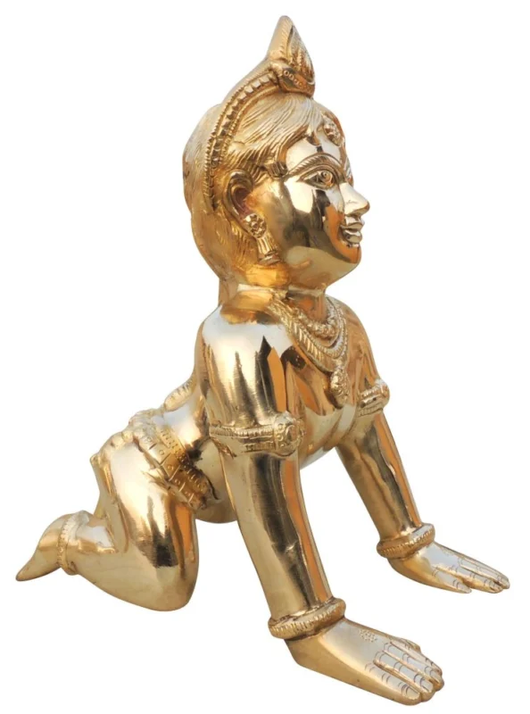 Radha Krishna Idol in Brass, 12.2 inch