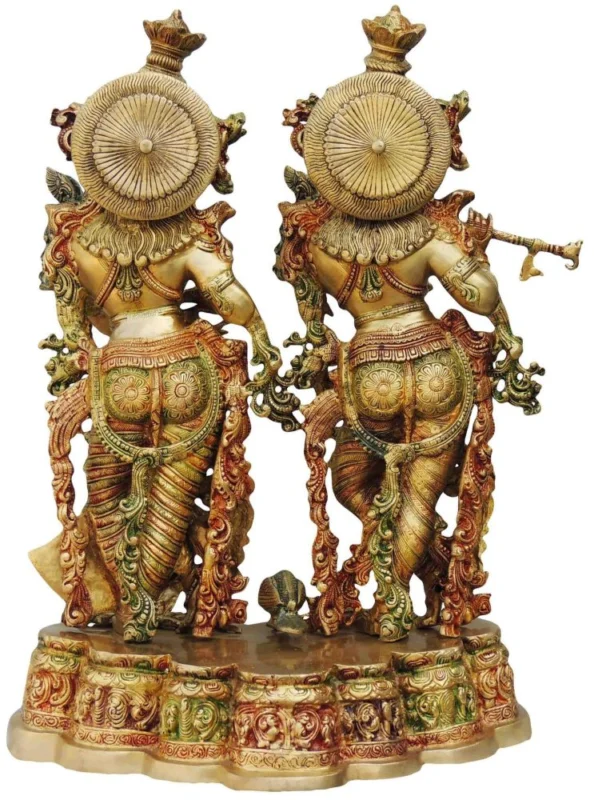 Radha Krishna Idol in Brass (Platform), 27 inch