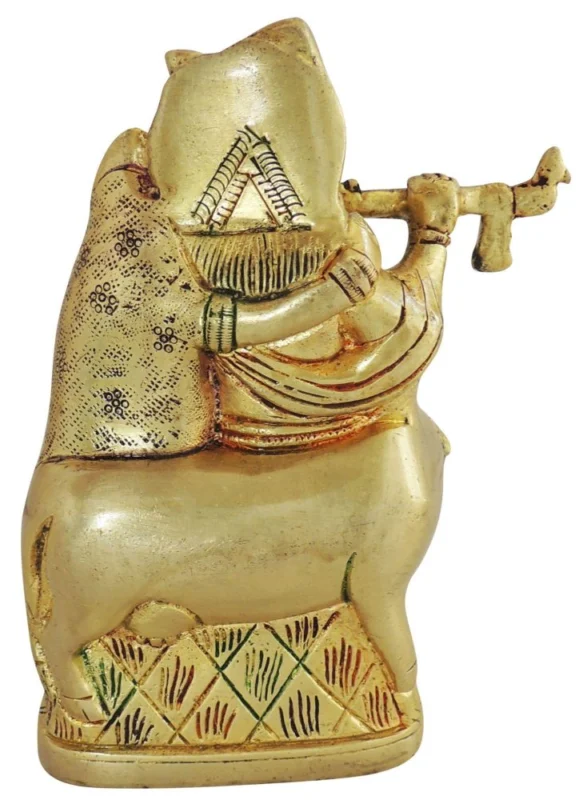 Radha Krishna Idol in Brass, 6 inch, 2 kg