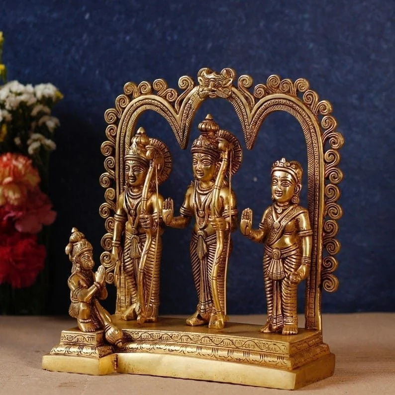 Ram Darbar Idol in Brass, 11.6 inch