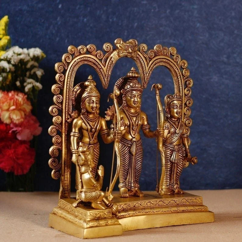 Ram Darbar Idol in Brass, 11.6 inch