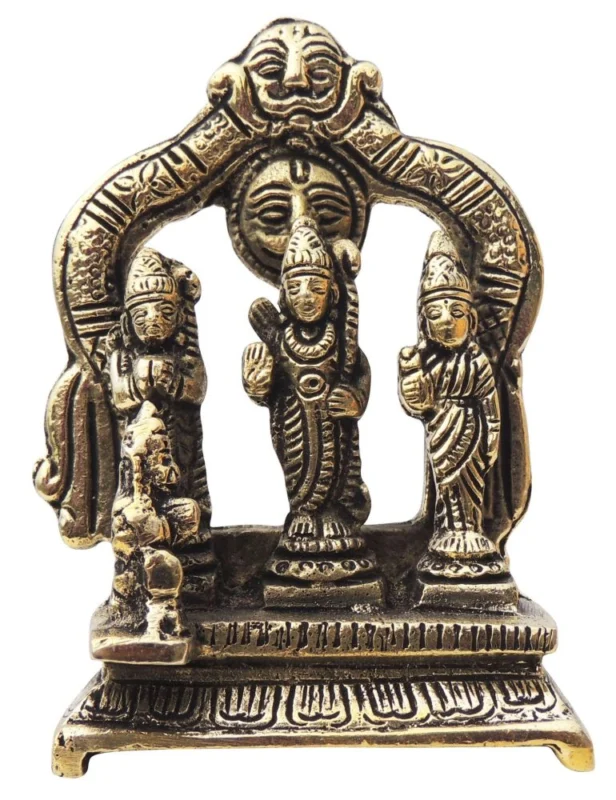 Ram Darbar Idol in Brass, 4 inch, 380 g