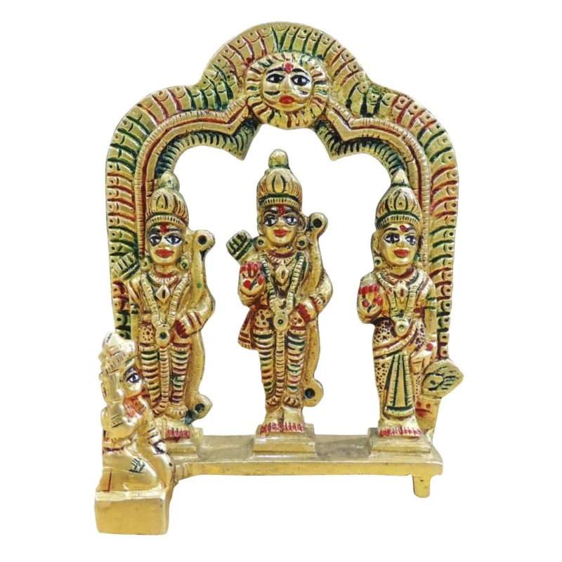 Ram Darbar Idol in Brass, 5 inch, 540 g