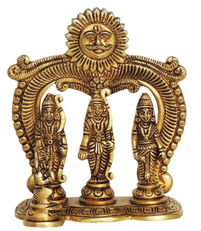 Ram Darbar Idol in Brass, 5.5 inch, 680 g