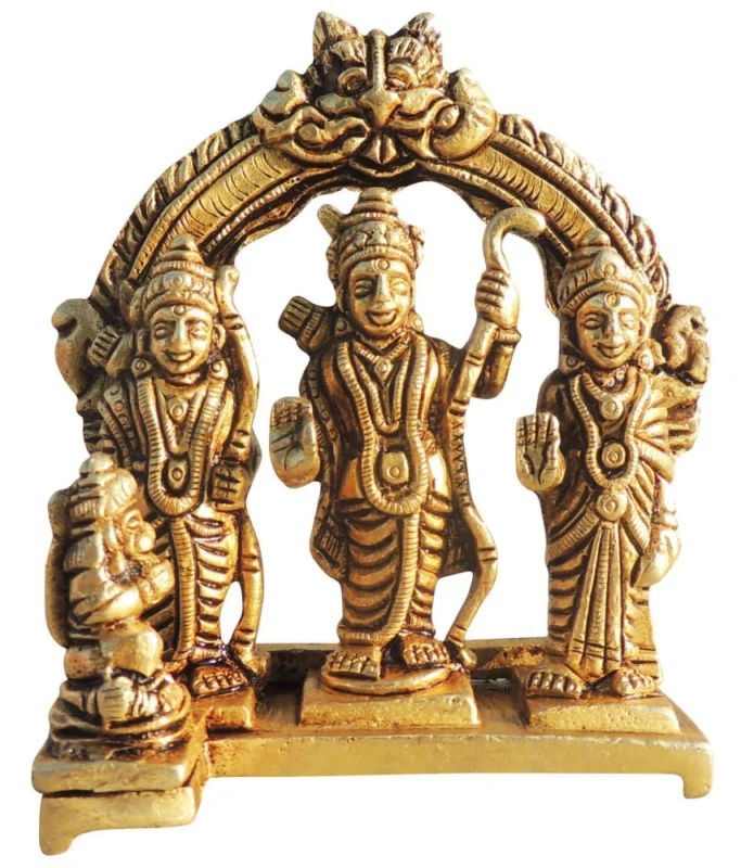 Ram Darbar Idol in Brass, 4.5 inch, 580 g