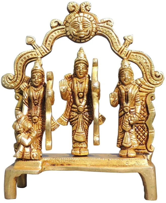 Ram Darbar Idol in Brass, 6.2 inch