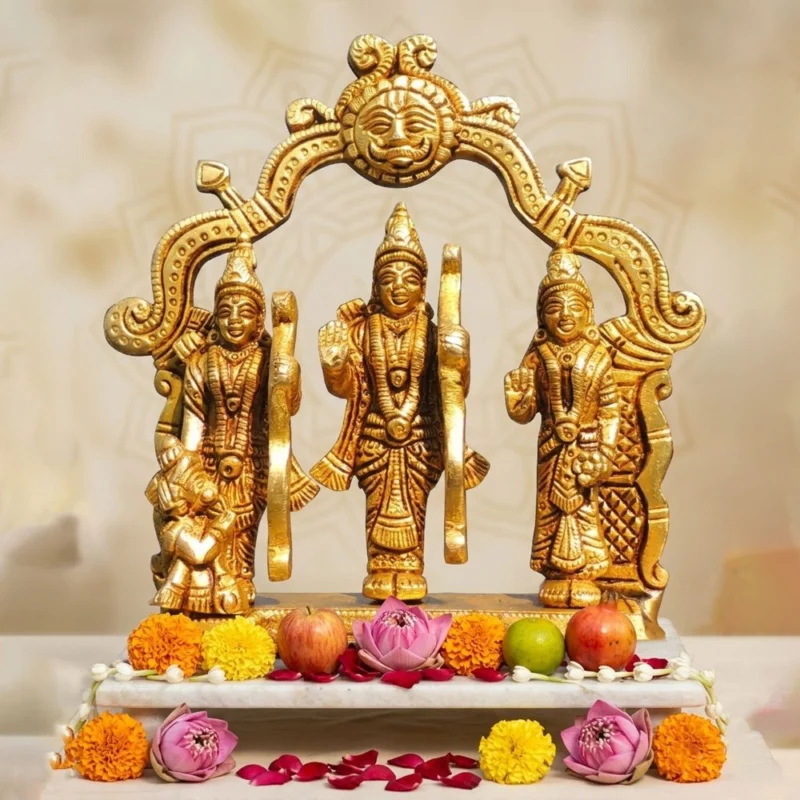 Ram Darbar Idol in Brass, 6.2 inch – for Home Mandir