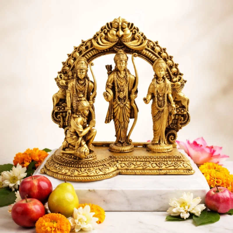 Ram Darbar Idol in Brass, 6 inch – for Home Mandir