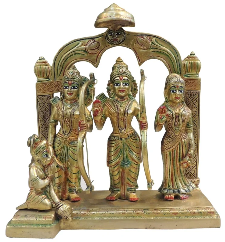 Ram Darbar Idol in Brass, 11 inch