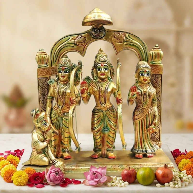 Ram Darbar Idol in Brass, 11 inch – for Pooja Room