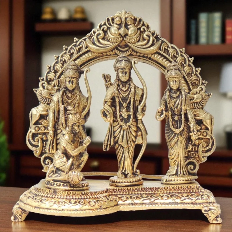 Ram Darbar Idol in Brass, 4 inch, 300 g – for Home Mandir