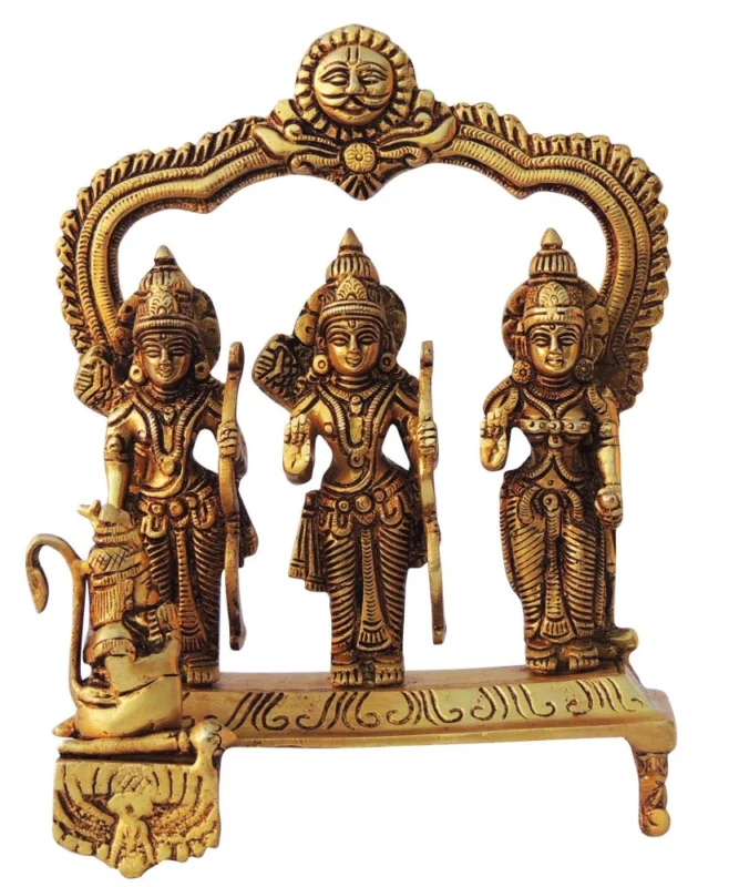 Ram Darbar Idol in Brass, 9.2 inch