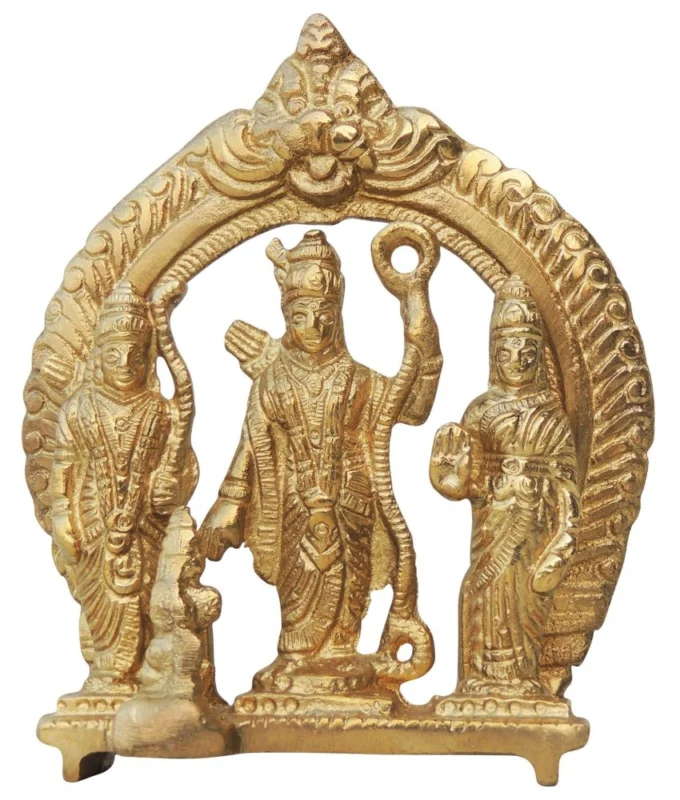 Ram Darbar Idol in Brass, 4.5 inch, 400 g