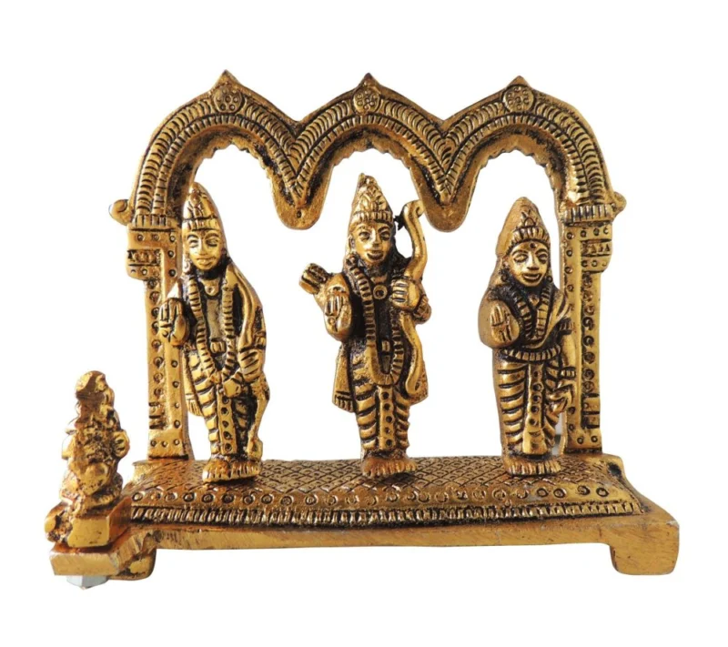 Ram Darbar Idol in Brass, 4.6 inch – for Home Mandir