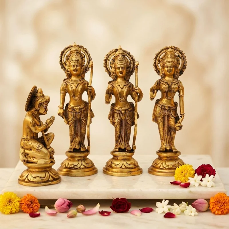 Ram Darbar Idol in Brass, 12.5 inch – for Pooja Room