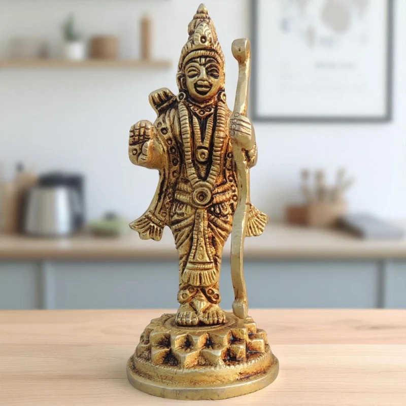 Ram Ji Idol in Brass, 4.2 inch – for Home Mandir