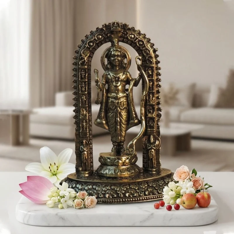 Ram Ji Idol in Brass, 4 inch – for Home Mandir