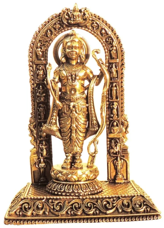 Ram Ji Idol in Brass, 6 inch, 340 g