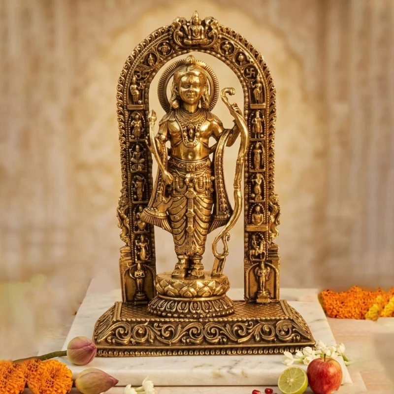 Ram Ji Idol in Brass, 6 inch, 340 g – for Home Mandir