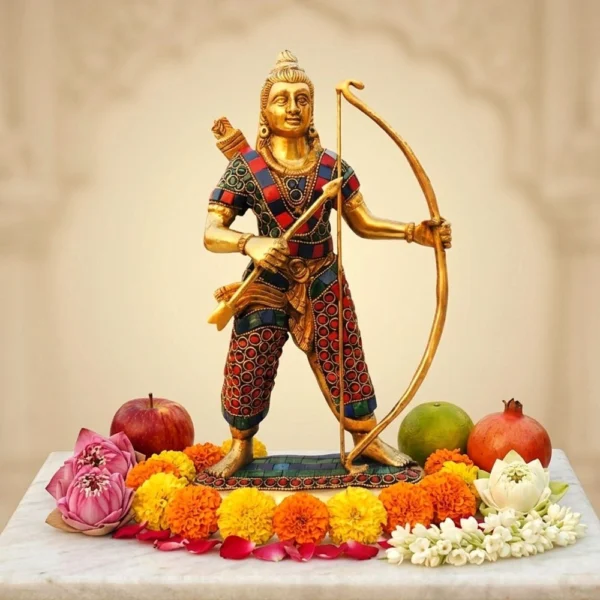 Ram Ji Idol in Brass, 11 inch, 2.5 kg, brass, Vedikcraft Moradabad